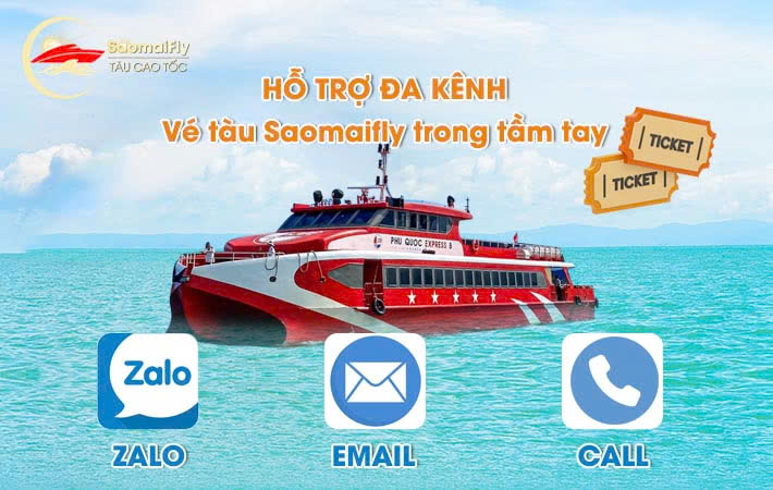 Hỗ trợ đa kênh: Zalo, Email và gọi điện tư vấn - Vé tàu Saomaifly trong tầm tay